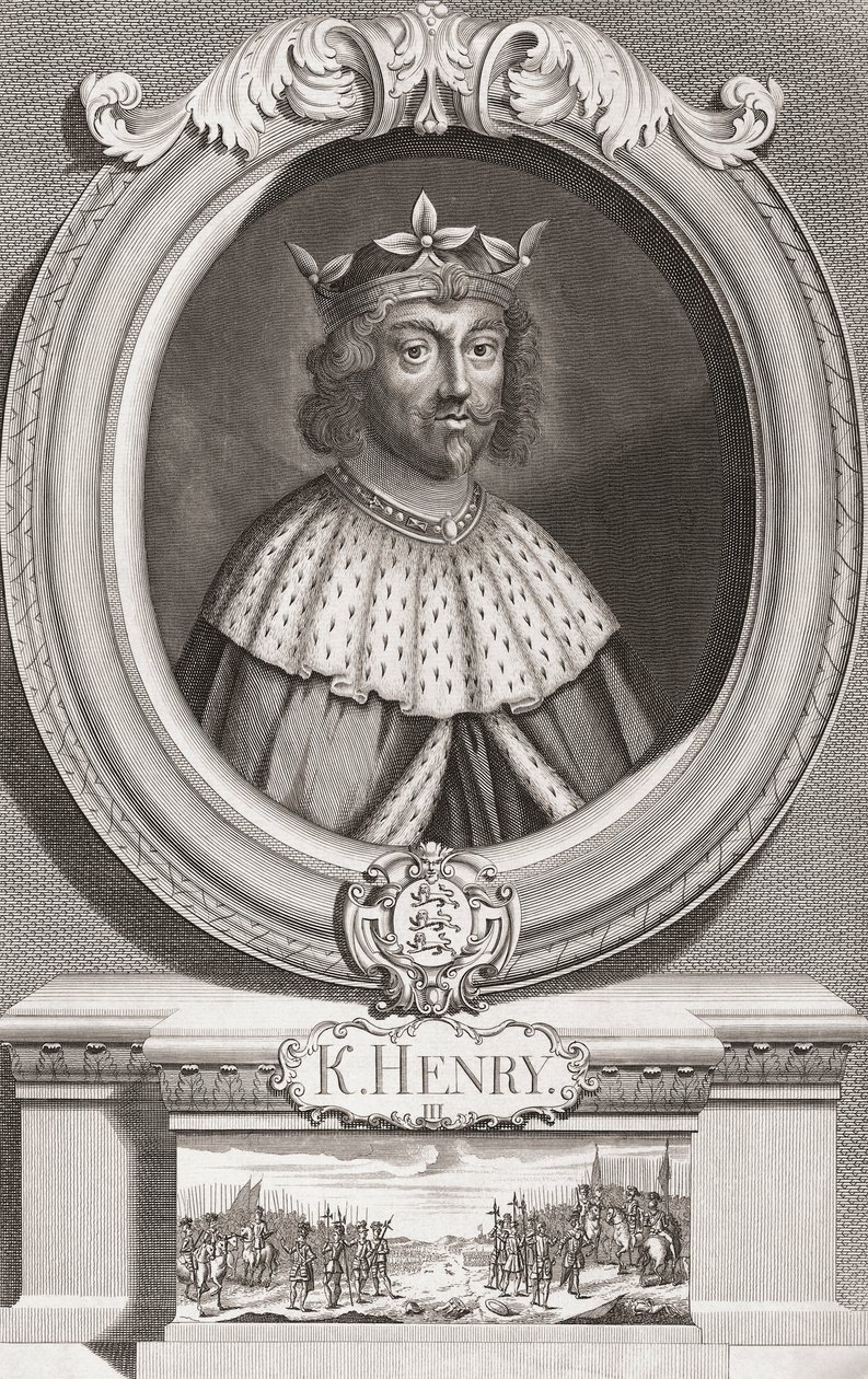 Henrik III, konge af England. Portræt af Henry Roberts