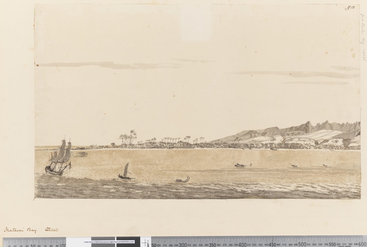 Side 13 Matavai Bay, Otaheite, 1768-75 (wc) af Henry Roberts