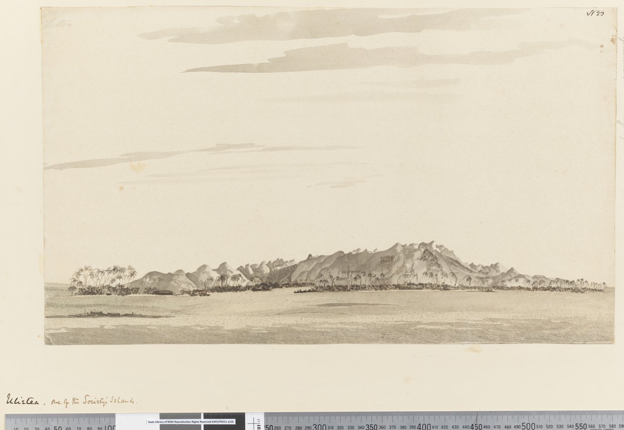 Side 23 Ulietea, på af Selskabsøerne, 1768-75 (wc) af Henry Roberts
