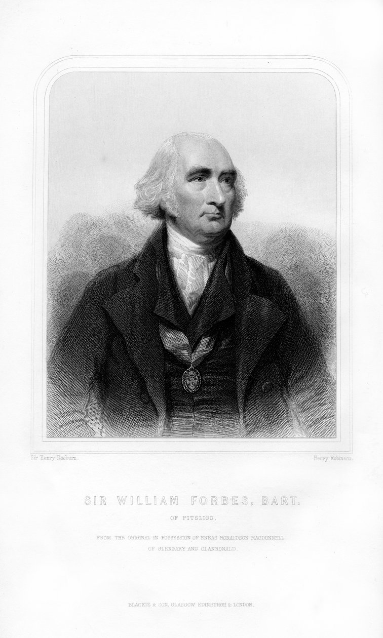 Sir William Forbes af Pitsligo, 6. Baronet, skotsk bankmand, 1870. af Henry Robinson