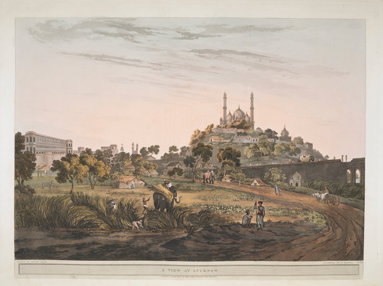 Udsigt i Lucknow, Indien 1809 af Henry Salt