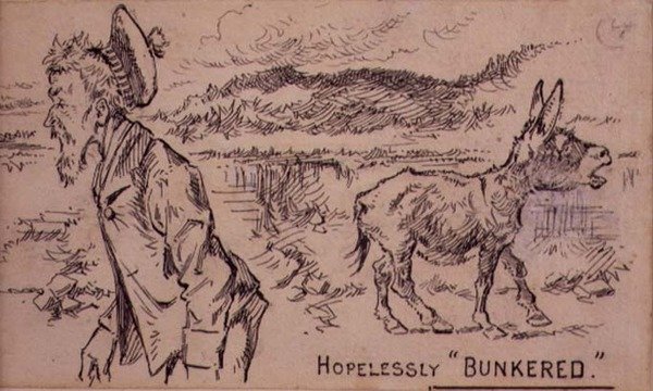 Hopelessly Bunkered, illustration fra 