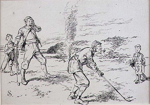 The Absent Minded Golfer, illustration fra 