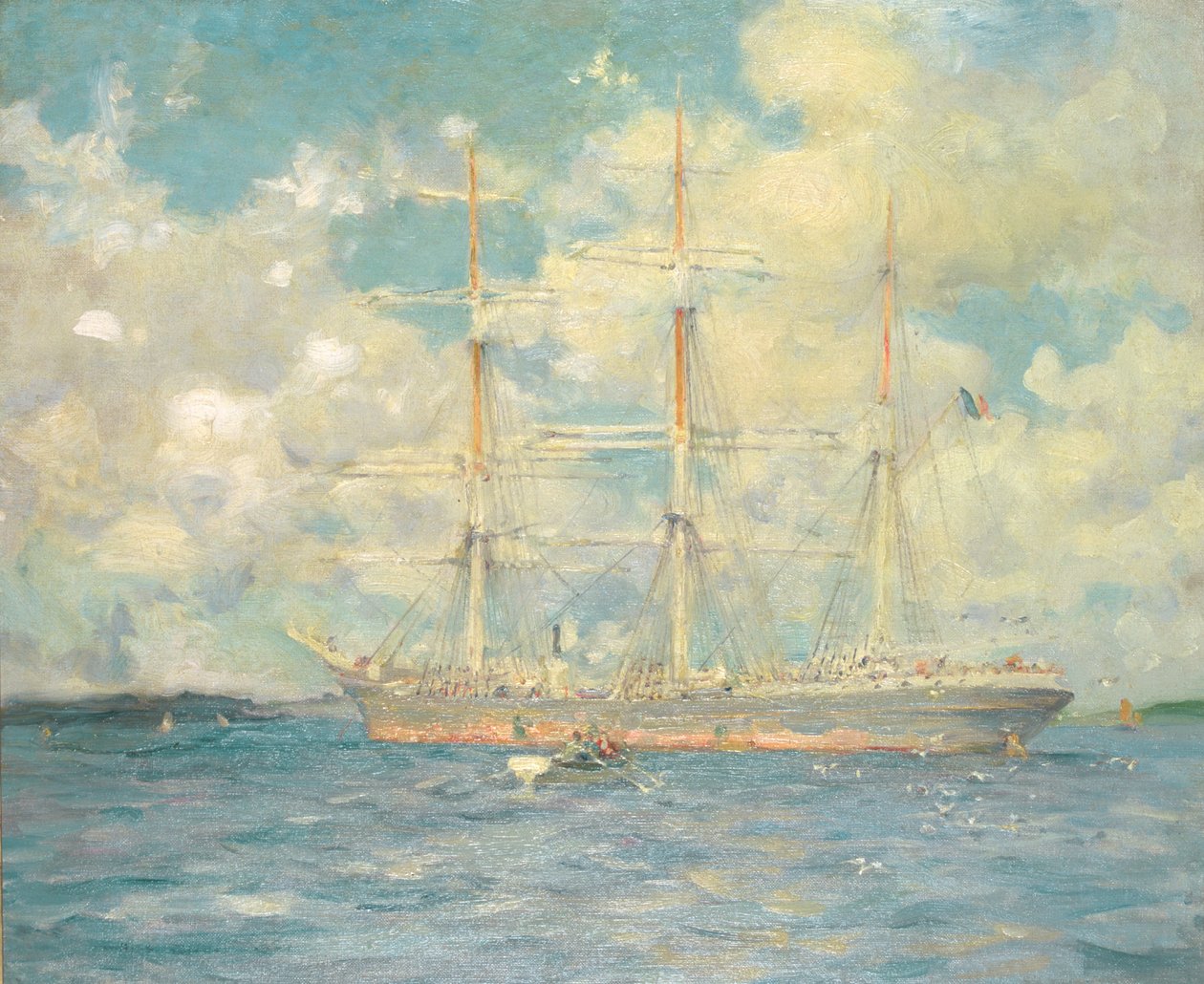 En fransk barque i Falmouth Bay, 1902 af Henry Scott Tuke