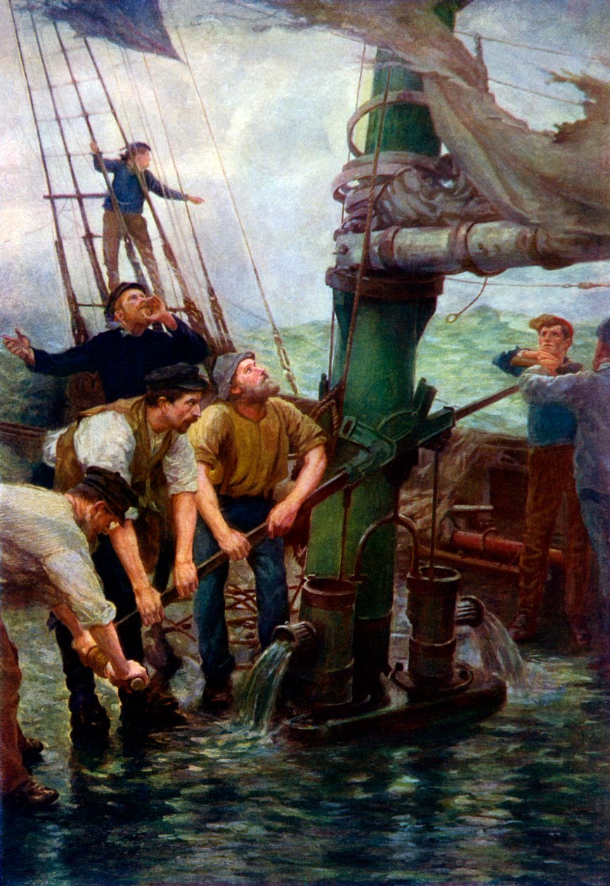 Alle hænder ved pumperne! af Henry S. Tuke af Henry Scott Tuke