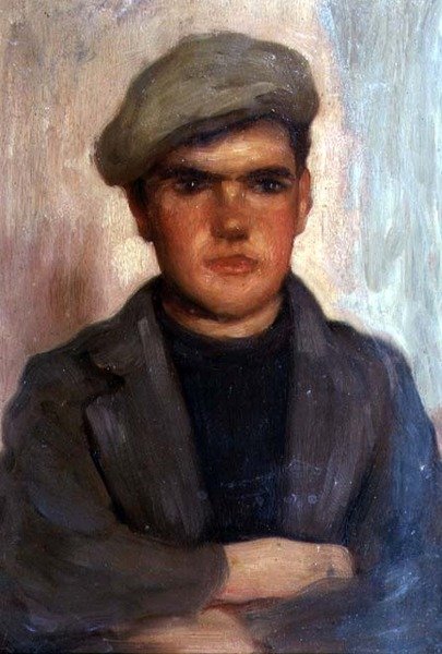 Dreng iført kasket af Henry Scott Tuke