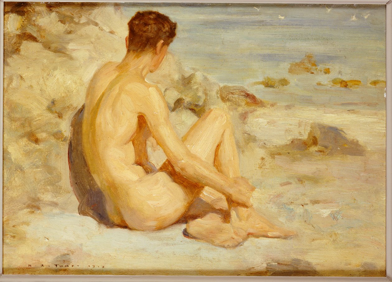Dreng på en strand, 1912 af Henry Scott Tuke