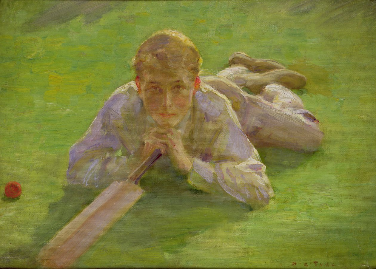Henry Allen i Cricketing Whites af Henry Scott Tuke
