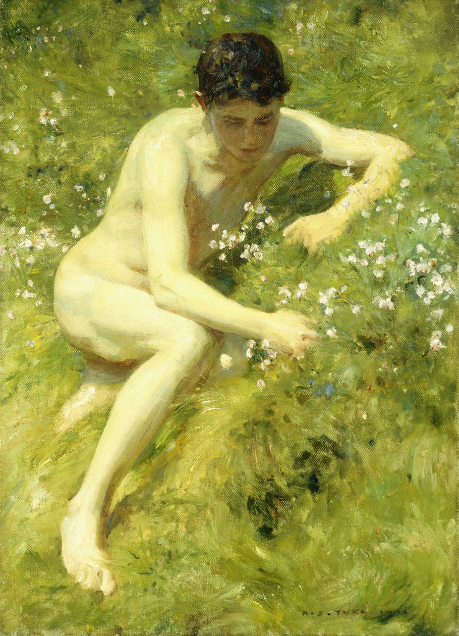 På Engen, 1906 af Henry Scott Tuke