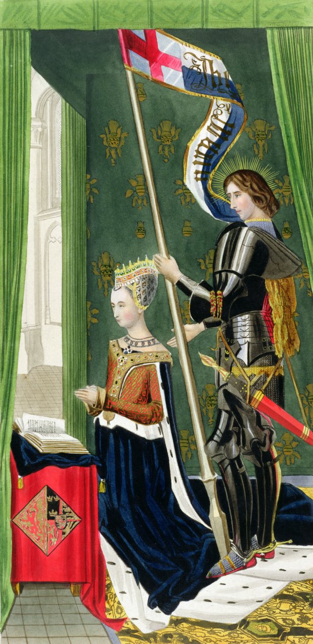 Margaret af Danmark, dronning af skotterne (1456-86) efter et maleri af Hugo van der Goes (ca. 1440-82) færdiggjort ca. 1482 af Henry Shaw