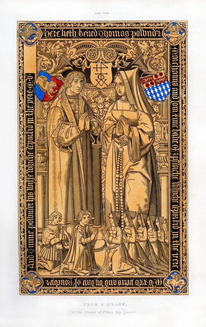 Thomas Pownder, købmand og foged i Ipswich, 1525, 1843. af Henry Shaw