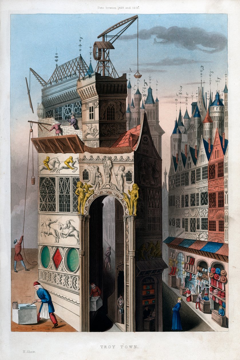 Troy Town, 1498-1515, 1843. af Henry Shaw