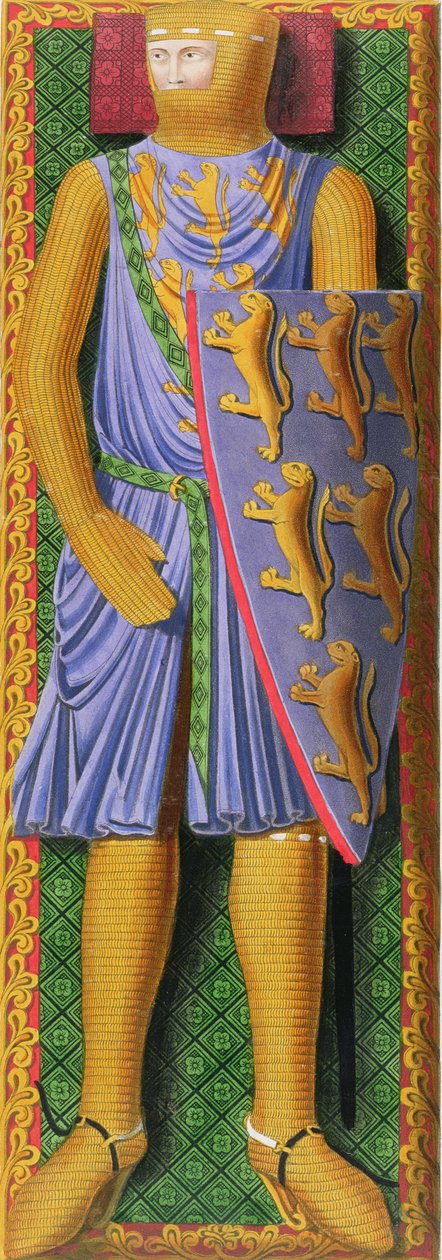 William Longespee, 1. jarl af Salisbury (d.1226) efter et manuskript fra midten af det 13. århundrede i Cambridge University Library af Henry Shaw