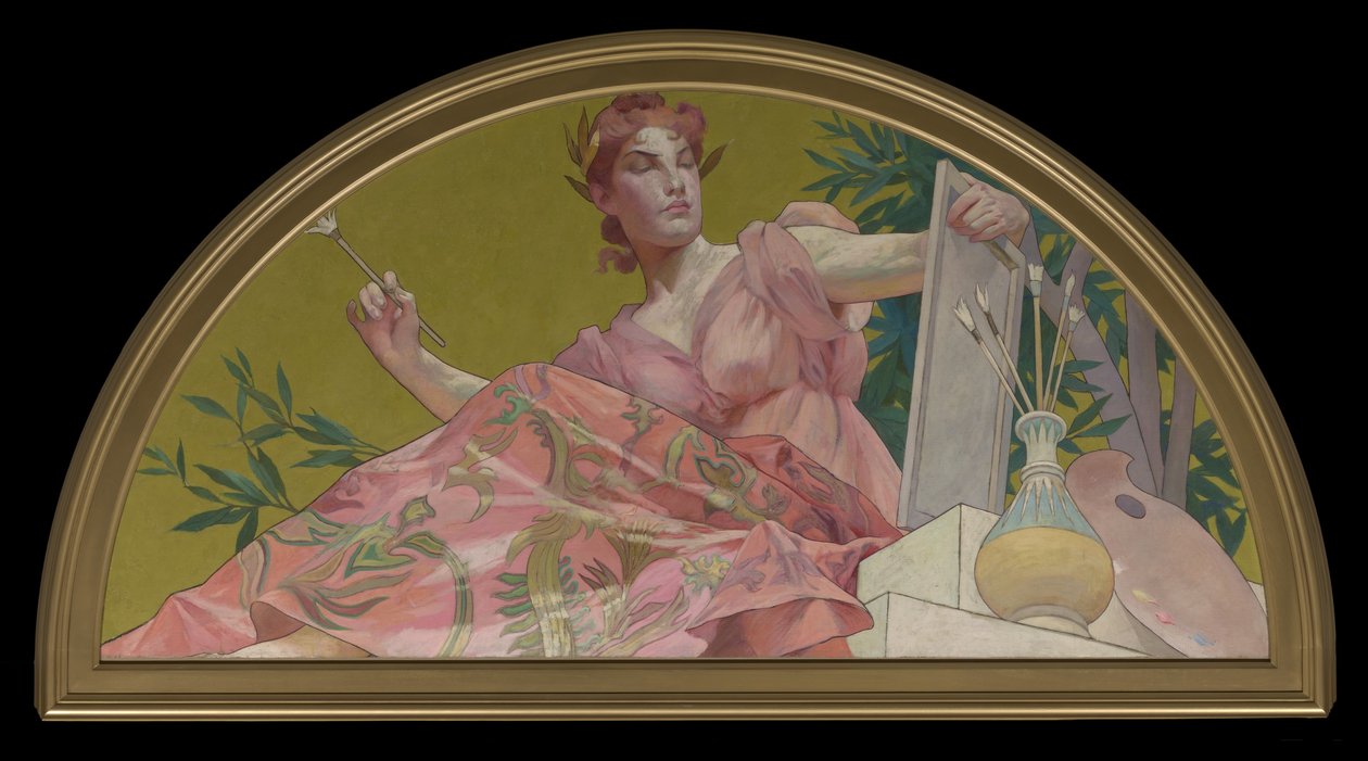 Muse for maleri, 1893 af Henry Siddons Mowbray