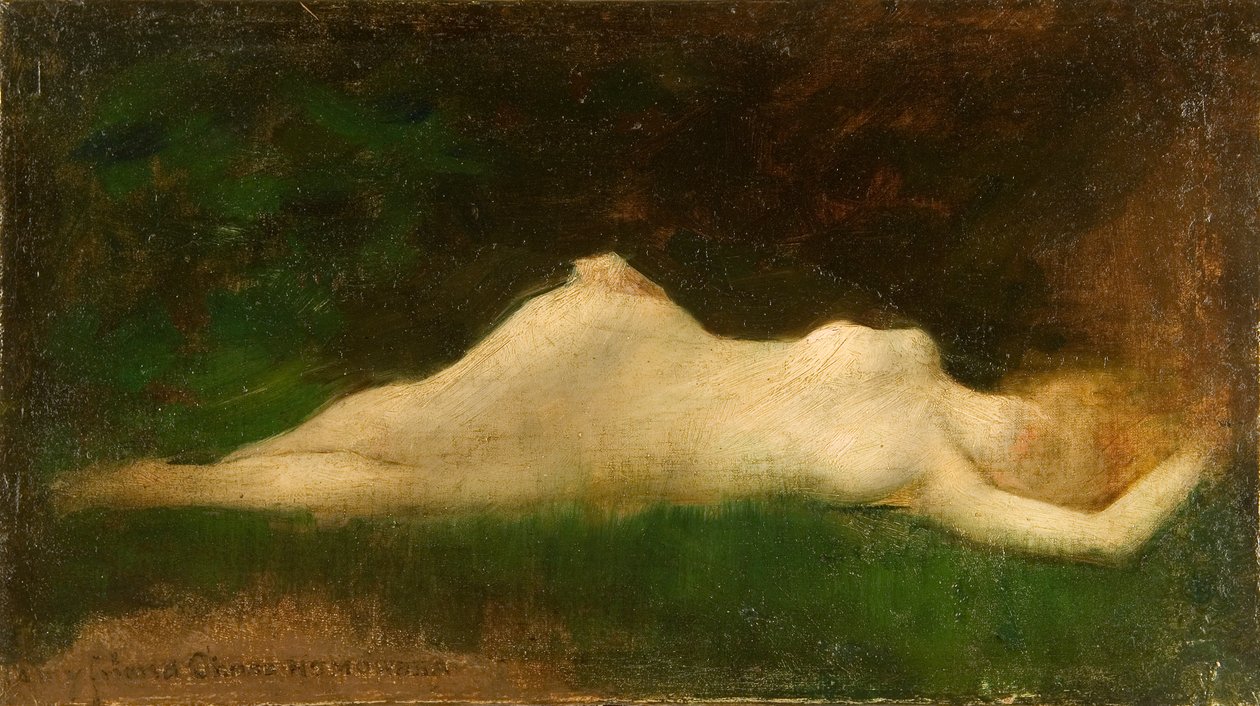 Nøgenstudie (olie på lærred) af Henry Siddons Mowbray