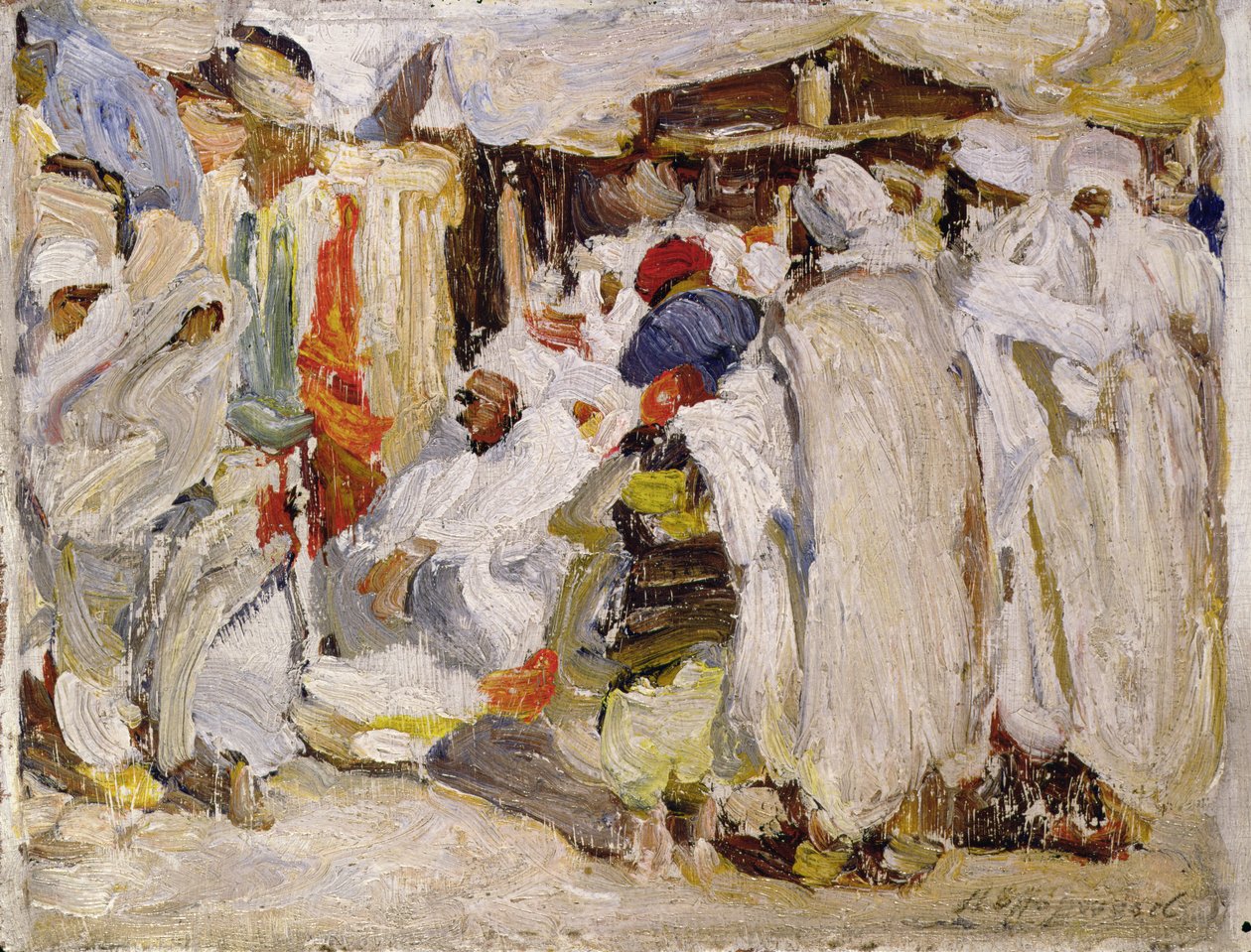 I basaren (olie på panel) af Henry Silkstone Hopwood
