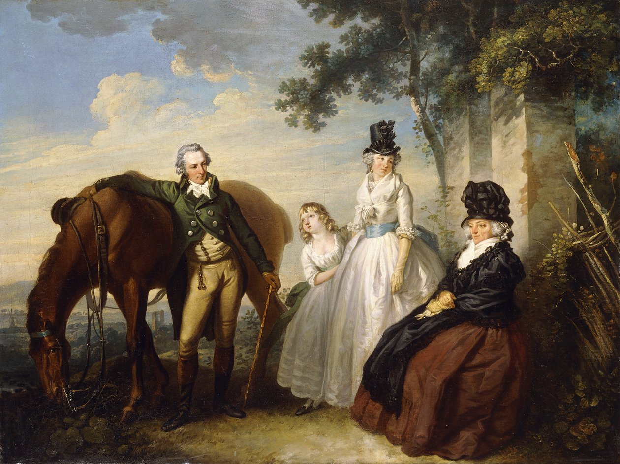 Et gruppeportræt af Parker-familien, af Henry Singleton