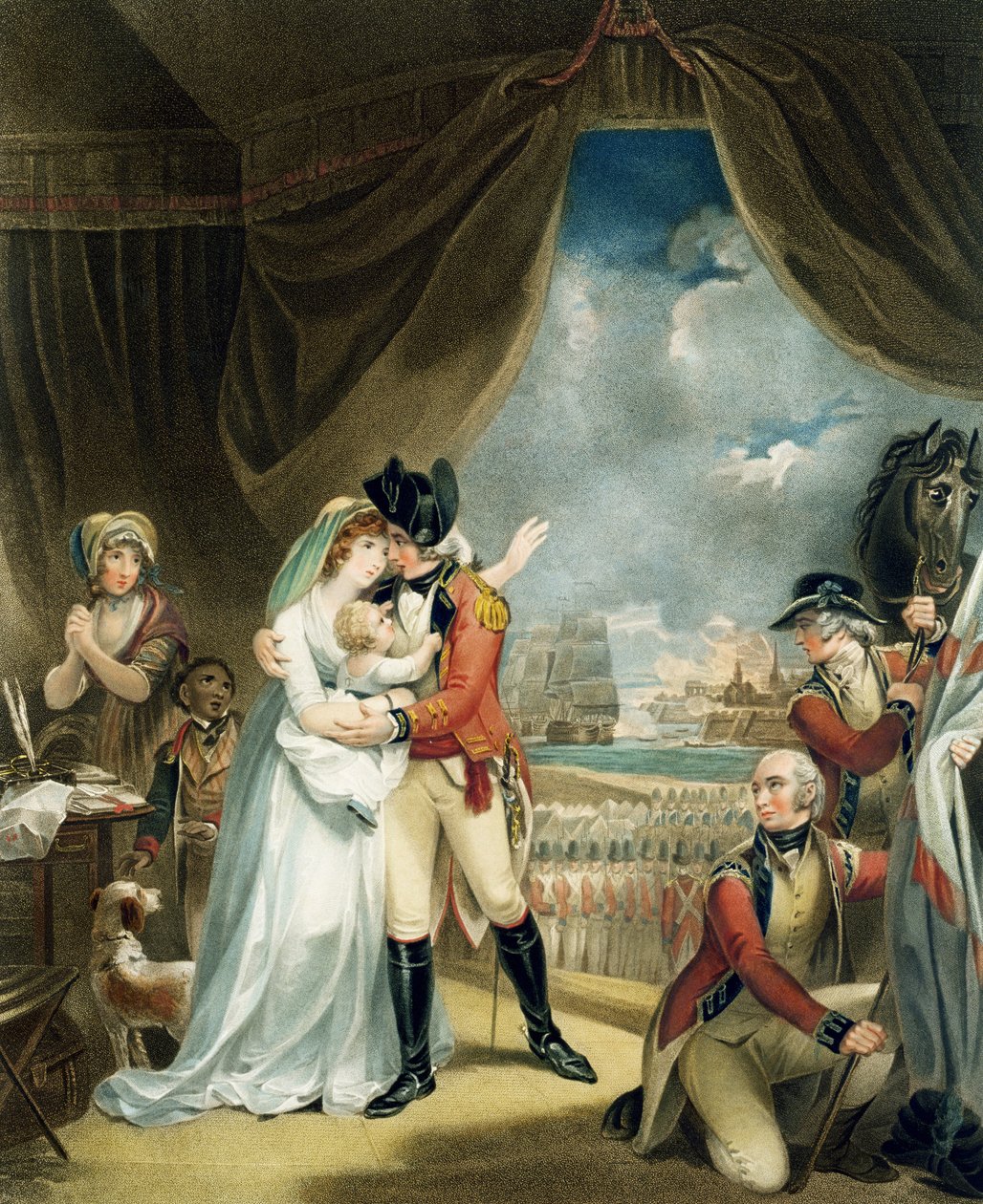 Krig, indgraveret af John Wessell (ca. 1760-1823), pub. af T. Simpson og Darling und Thompson, 1798 (stikstik) (par 125539) af Henry Singleton
