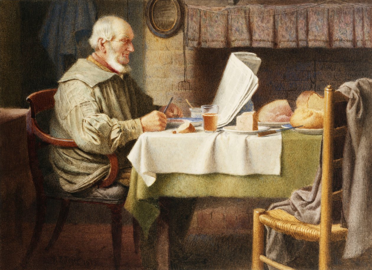 Læser nyhederne af Henry Spernon Tozer