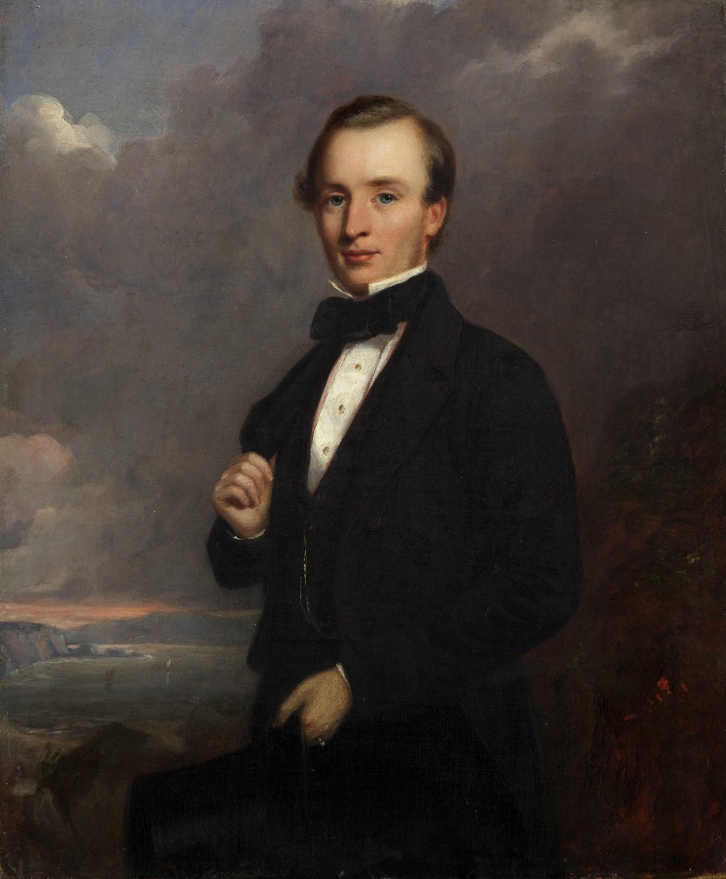 Portræt af en ung mand (olie på lærred) af Henry Spurrier Parkman