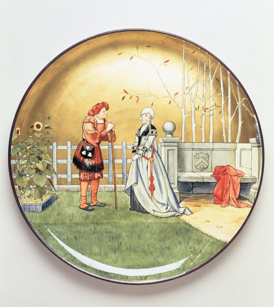 The Sixth Age of Man, en illustration af Shakespeares The Seven Ages of Man, opladerplade af Minton