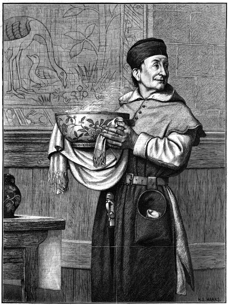 Indbringelse af wassailskålen, 1874. af Henry Stacey Marks