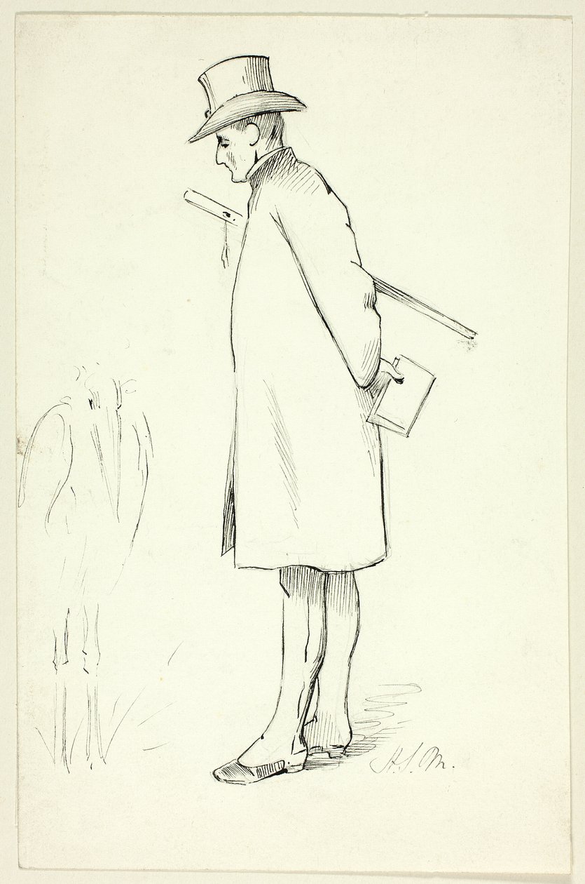 Studie til figur i biskoppelig visitation af Henry Stacy Marks