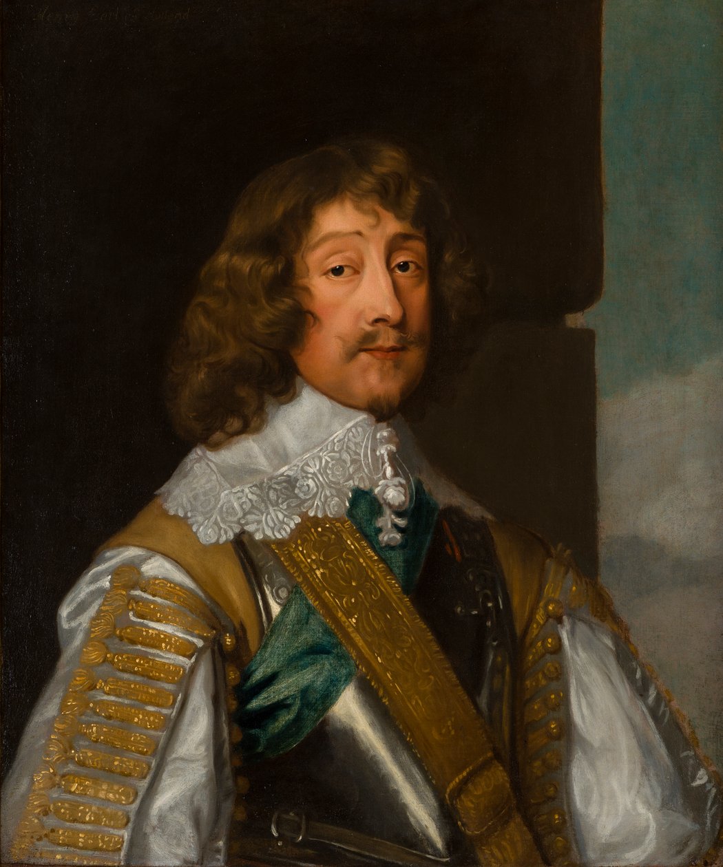 Portræt af Henry Rich, ca. 1. jarl af Holland (1590-1649), ca. 1636-49 (olie på lærred) af Henry Stone