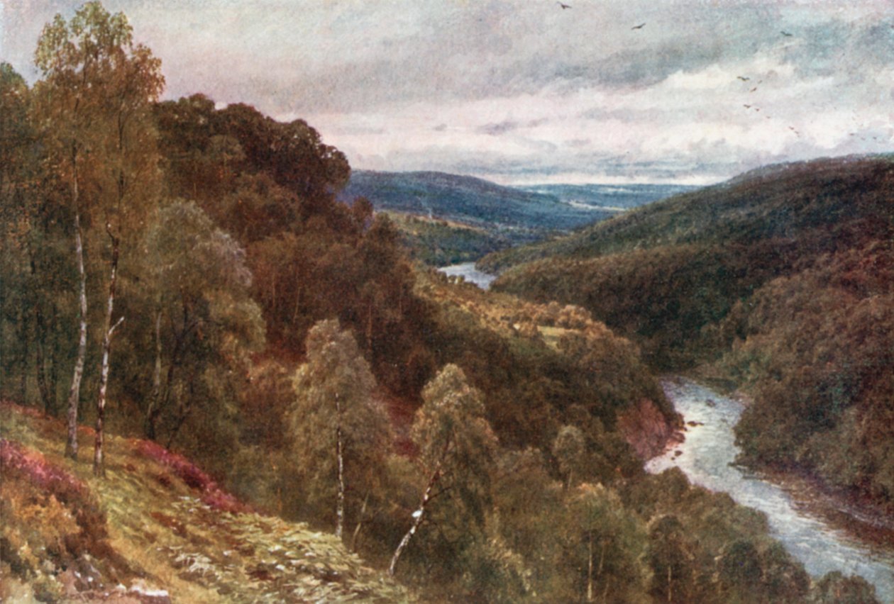 Strath Glass, Inverness-Shire (farvelitografi) af Henry Sutton Palmer