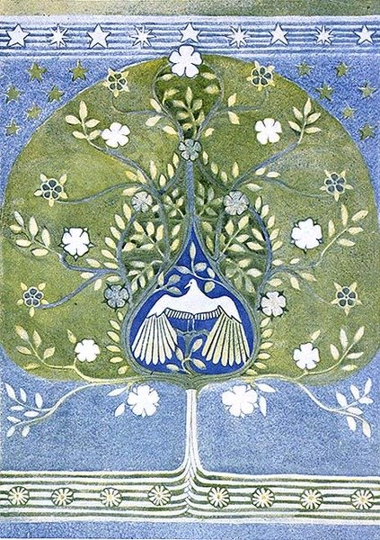 Design til en applikeret og broderet portriere Vol XIV fra 