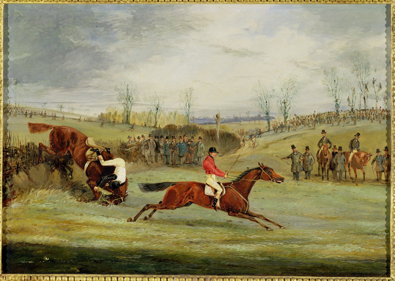 En steeplechase, en anden hæk af Henry Thomas Alken