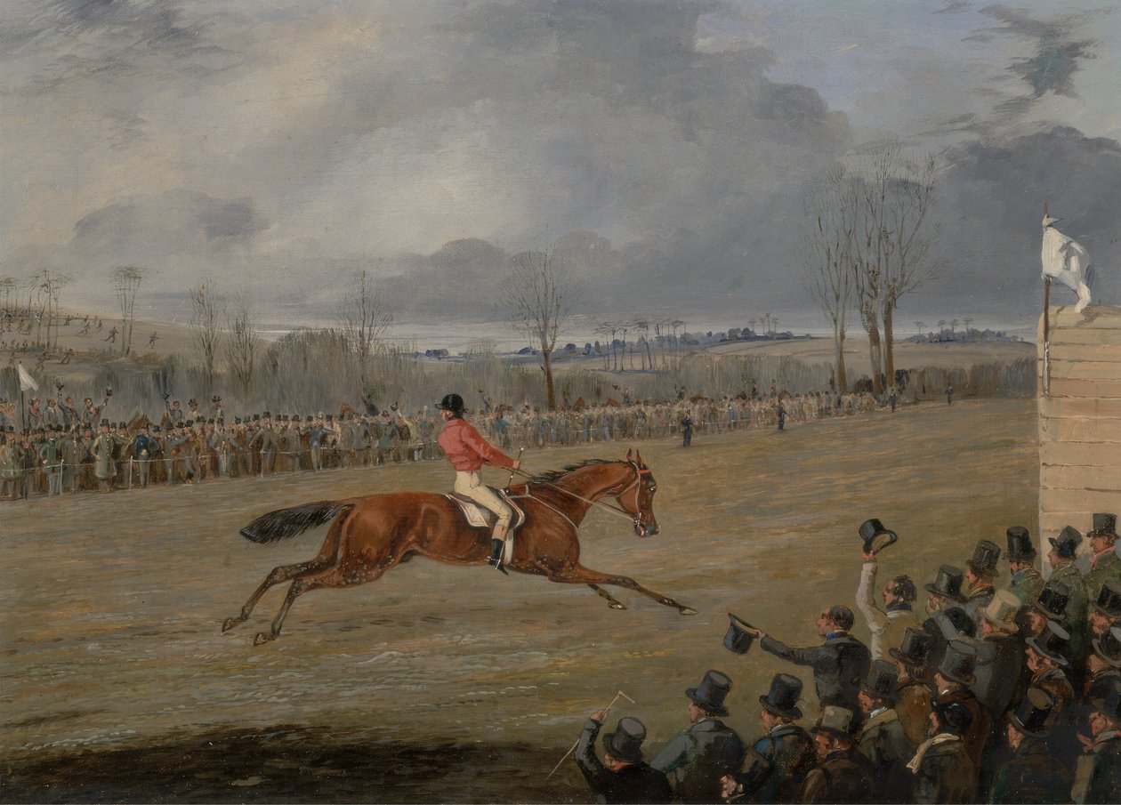 A Steeplechase, The Winner (olie på lærred) af Henry Thomas Alken