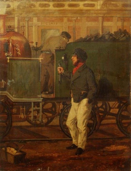 En motordriver ved en motor af Henry Thomas Alken