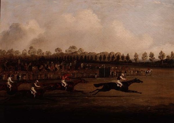 Afslutning på Doncaster St. Leger af Henry Thomas Alken