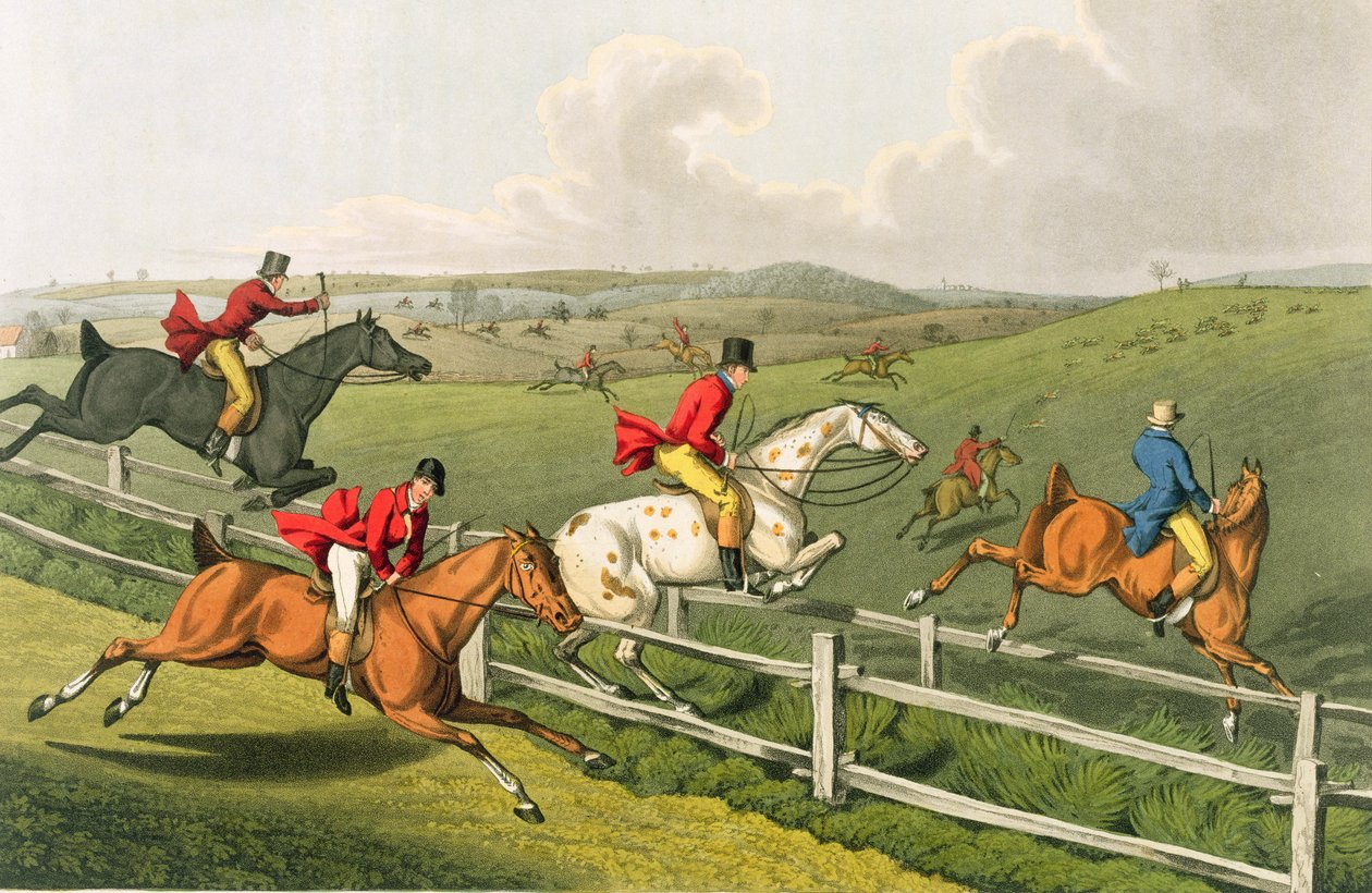 Fox Hunting, akvaratint af I. Clark, udgivet af Thomas McLean, 1820 (akvaratint) af Henry Thomas Alken