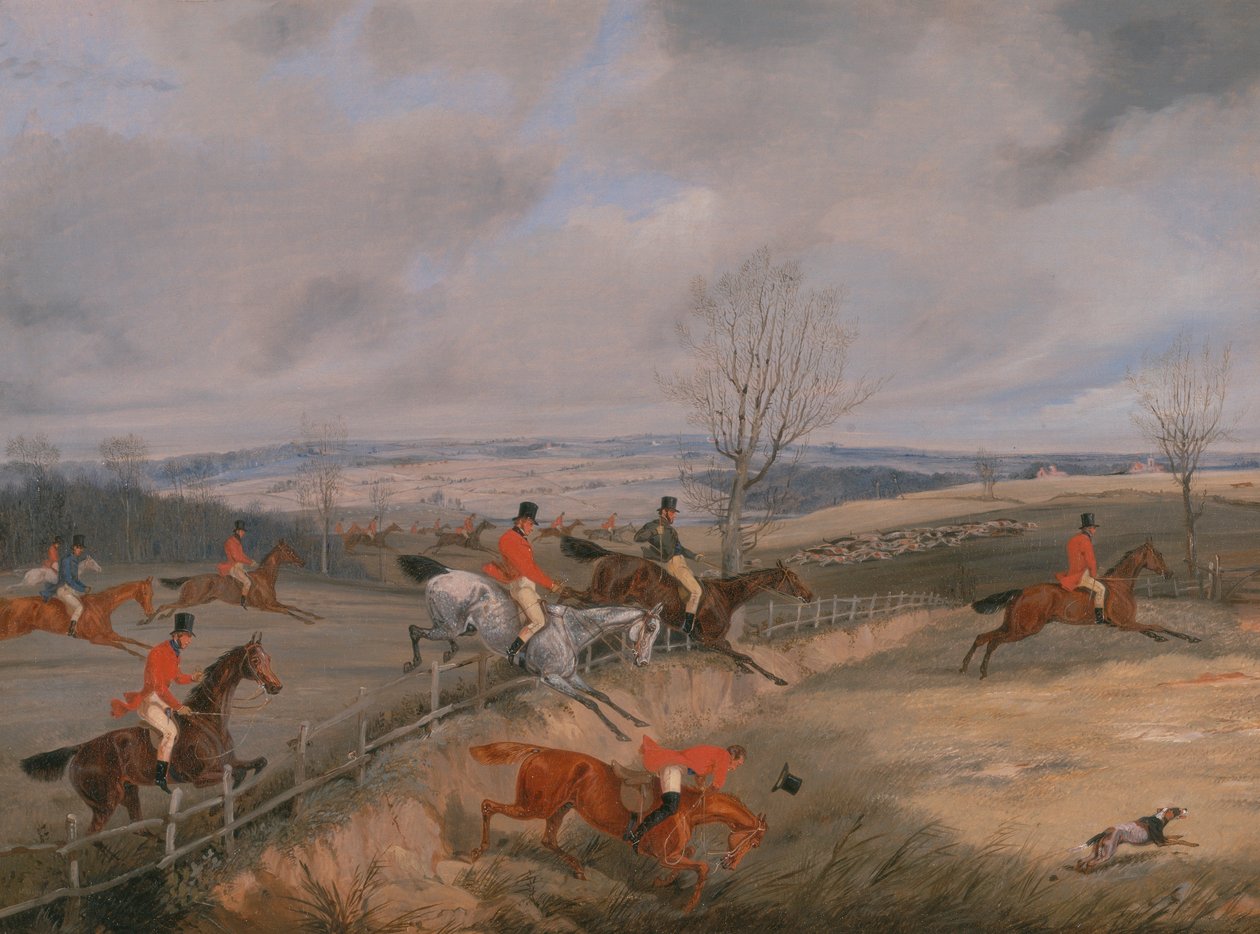 Jagtscene: Tegning af coveret af Henry Thomas Alken