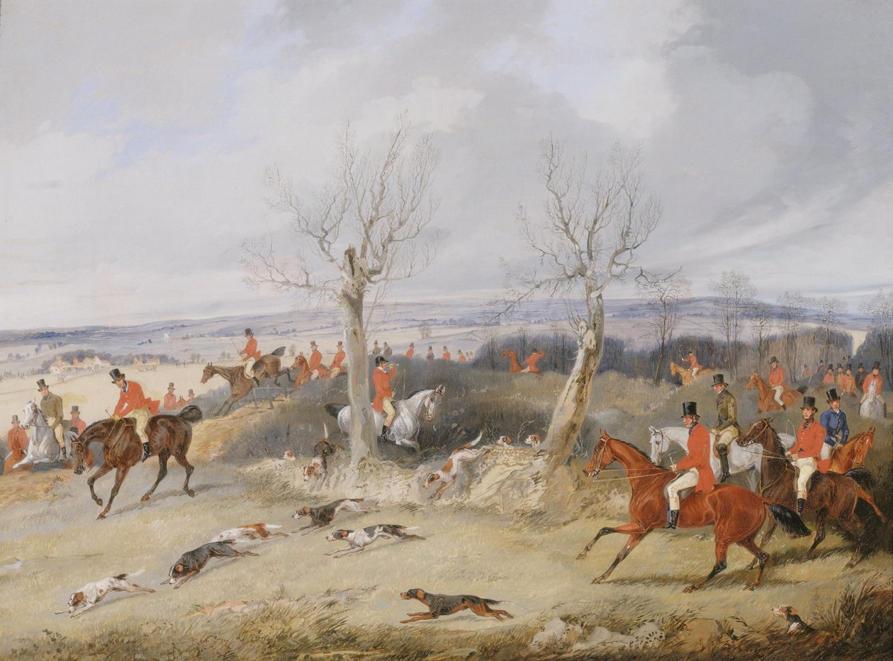 Jagtscene, i fuld gråd af Henry Thomas Alken