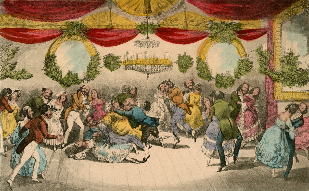 Mr. Jorrocks laver en Faux Pas ved grevinde de Jacksons Ball, 1838 af Henry Thomas Alken