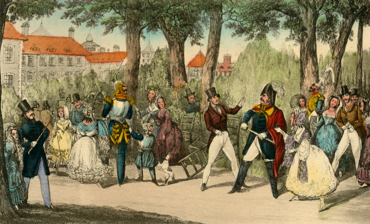 Mr. Jorrocks giver afkald på bekendtskab med Yorkshireman, 1838 af Henry Thomas Alken