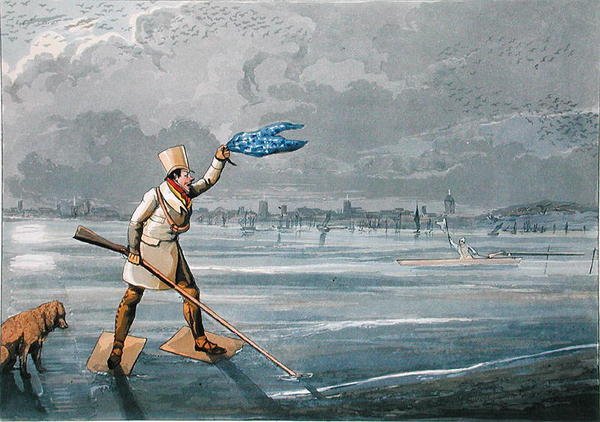 Ox Bird or Stint Shooting: A Signal of Distress, udgivet af Thomas Mclean af Henry Thomas Alken