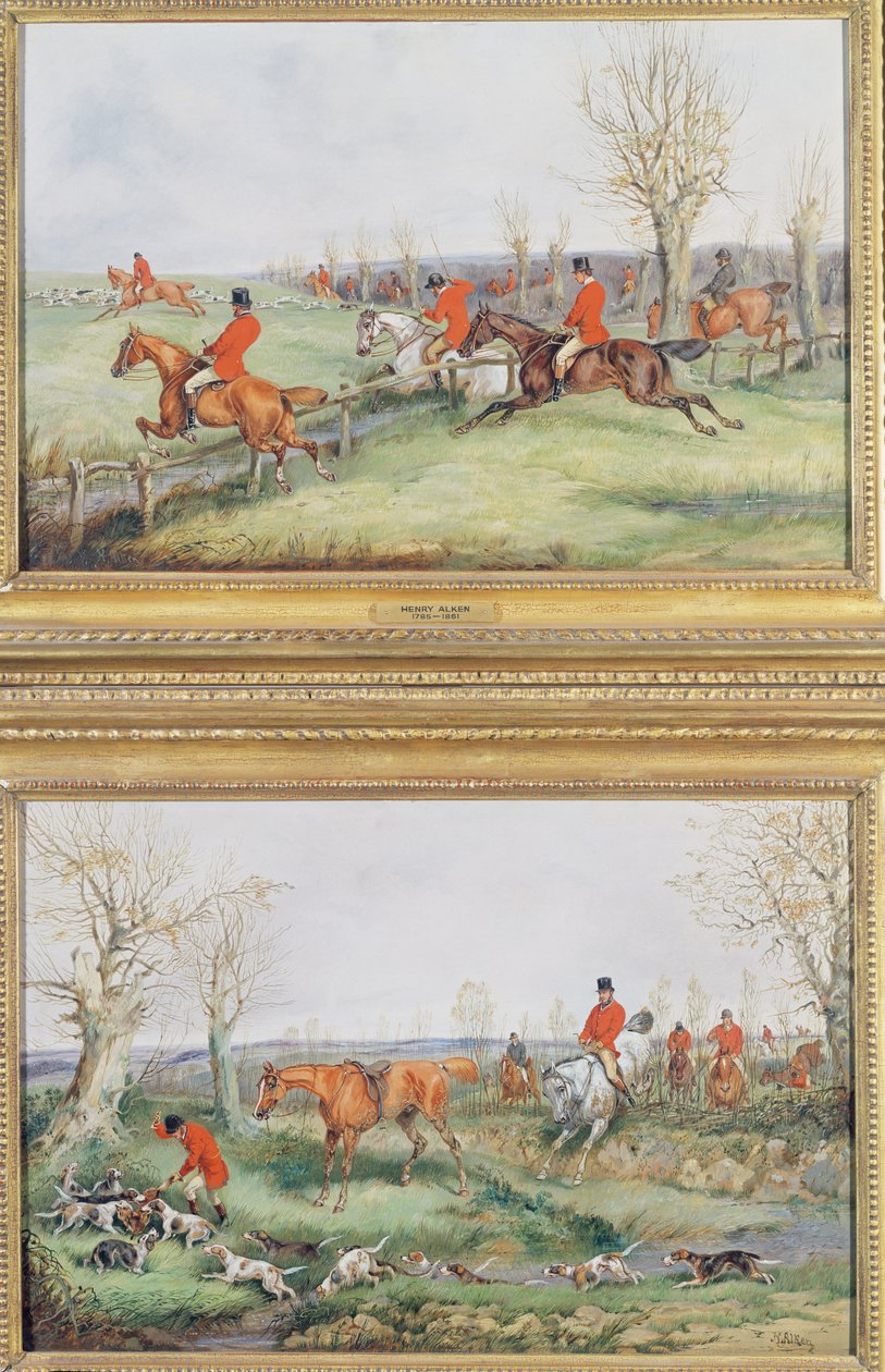 Par jagtscener, 1800-tallet af Henry Thomas Alken