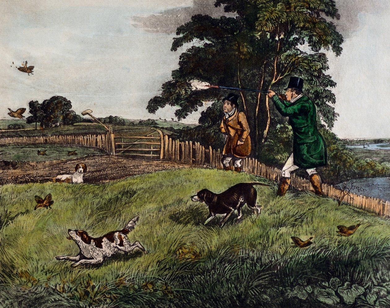 Agerhønsjagt af Henry Thomas Alken