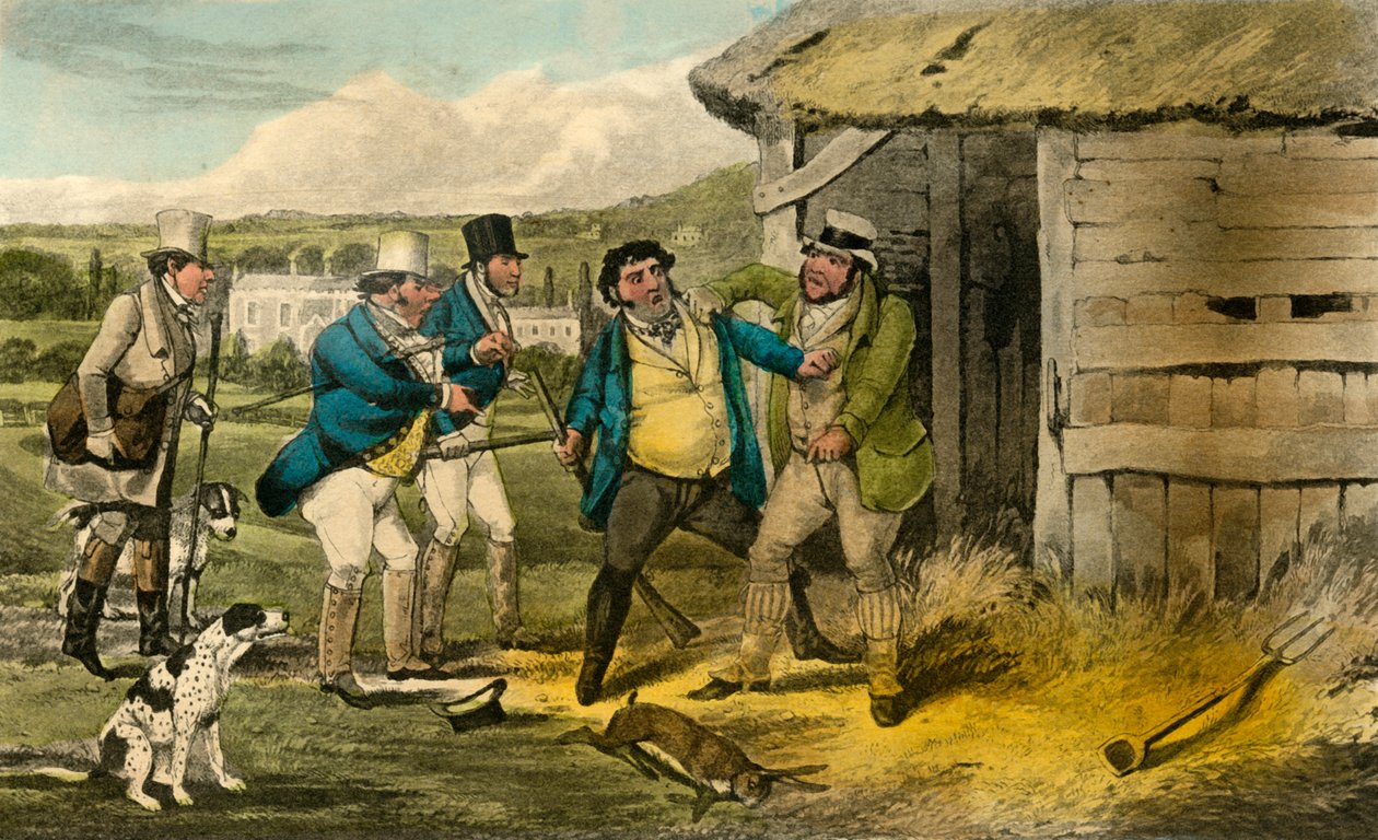 Squire Cheatums Keeper angriber Murderer of Old Tom, 1838 af Henry Thomas Alken