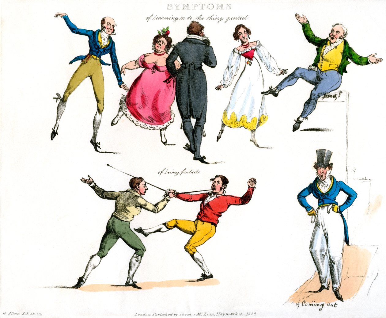 Symptomer på at være underholdt, 1822. af Henry Thomas Alken
