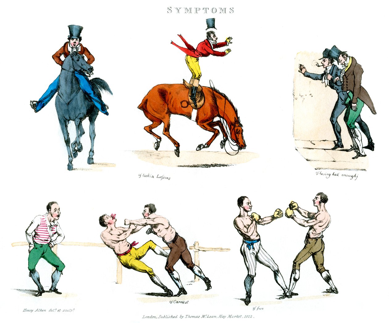 Symptomer på at være underholdt, 1822. af Henry Thomas Alken