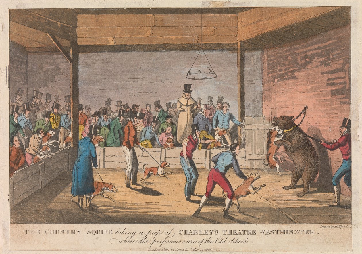 The Country Squire kigger ind på Charley’s Theatre i Westminster af Henry Thomas Alken