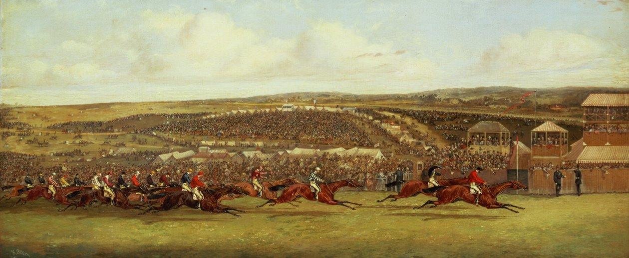 The Finish of the Derby (olie på lærred) af Henry Thomas Alken