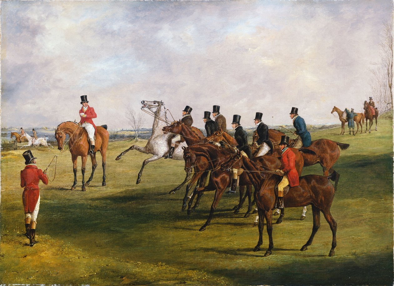 The Grand Leicestershire Steeplechase, 12. marts 1829: Starten af Henry Thomas Alken