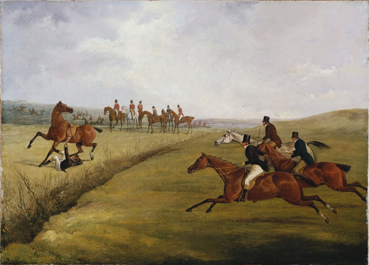 The Grand Leicestershire Steeplechase, 12. marts 1829: The Climax of Disaster af Henry Thomas Alken