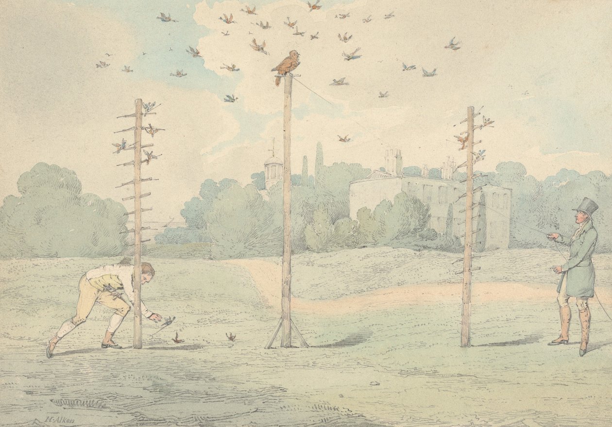 "Storbritanniens nationalsportsgrene", 1821: uldsmugling af Henry Thomas Alken
